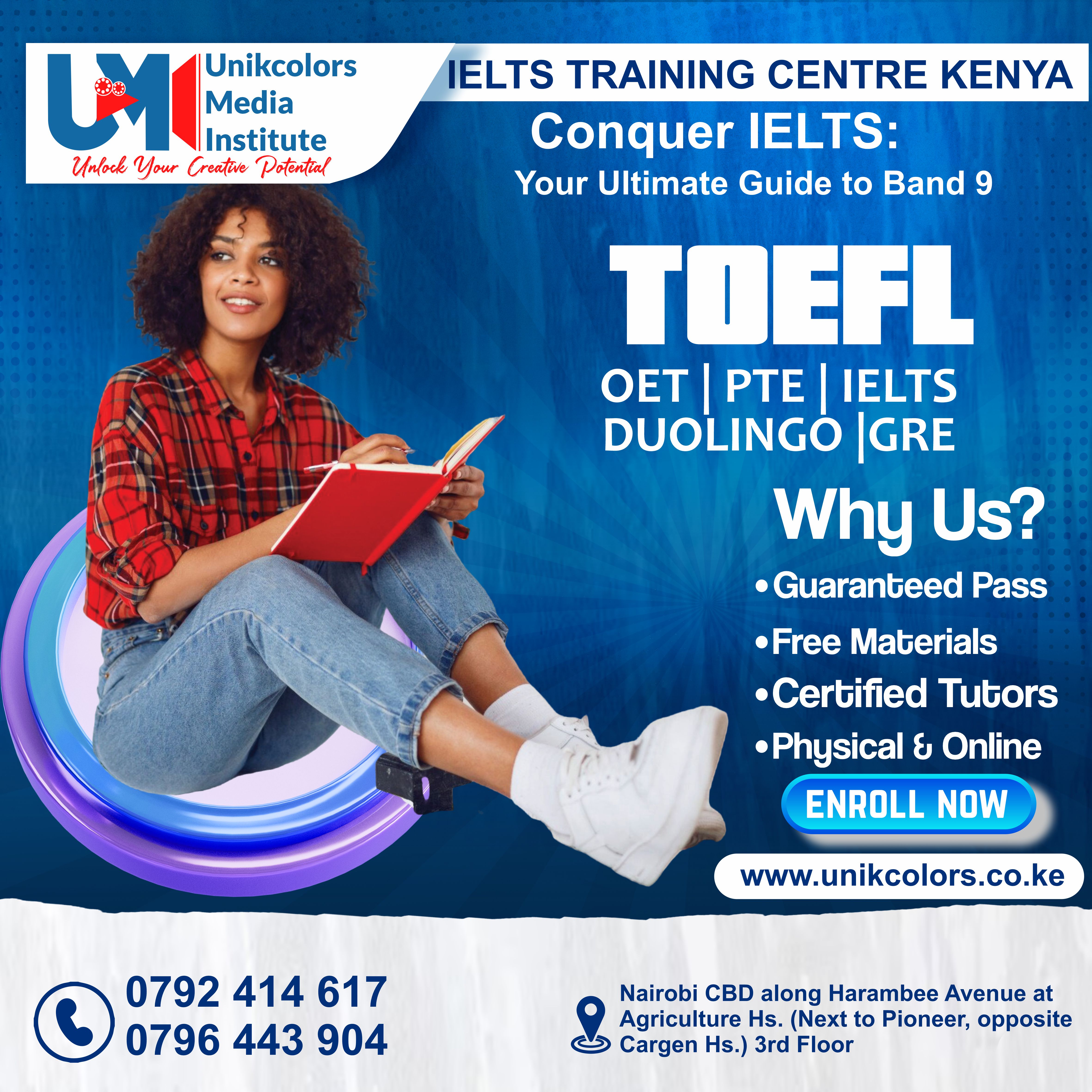 IELTS TRAINING CENTRE KENYA - IELTS PREPARATION | OET | TOEFL | PTE | GRE | DUOLINGO